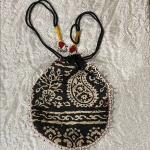 Elegant Black and Cream Women's Pouch